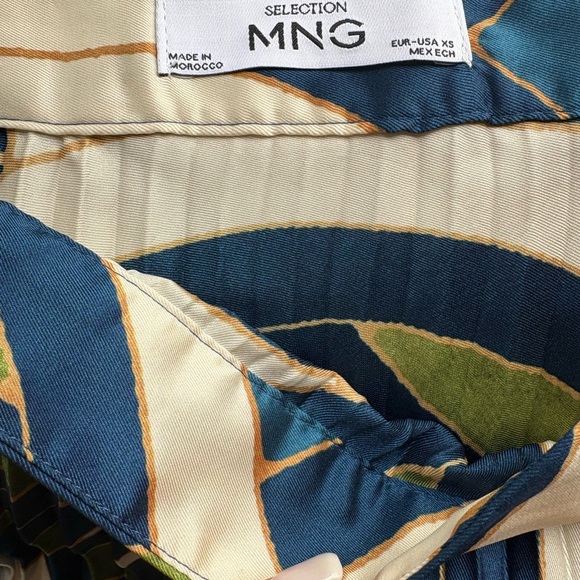 Mango Printed Pleated Midi Skirt - Picture 6 of 8